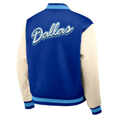 Dallas Cowboys Rewind Legacy Bomber Jacket Blue/Cream - Taass US