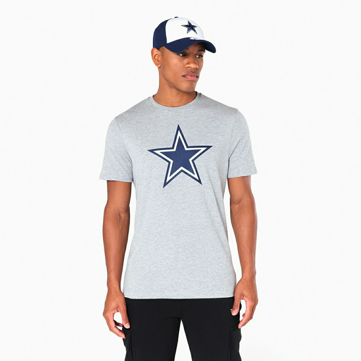 Dallas Cowboys Team Logo New Era NFL T-Shirt Grey - Taass Online