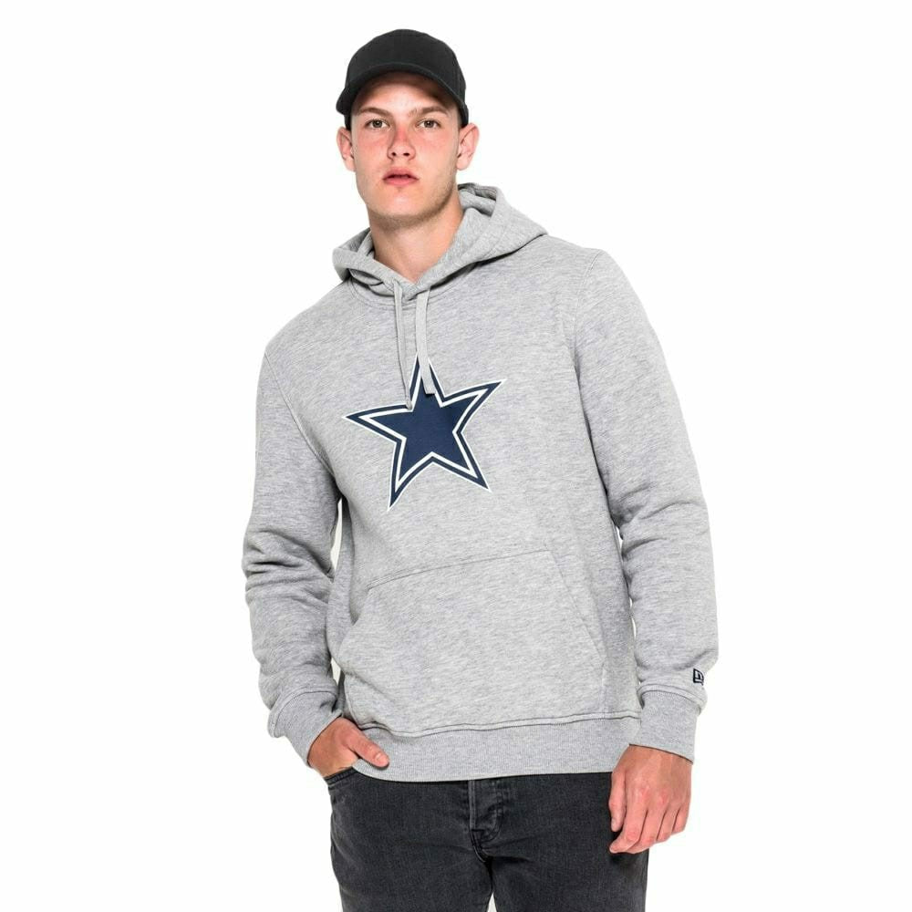 Dallas Cowboys Logo Hoodie New Era NFL Sweatshirt Grey - Taass Online
