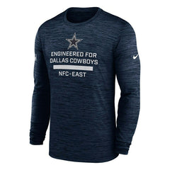 Dallas Cowboys 2025 NFL Sideline Nike Velocity Performance Long Sleeve T-Shirt Navy - Taass Online