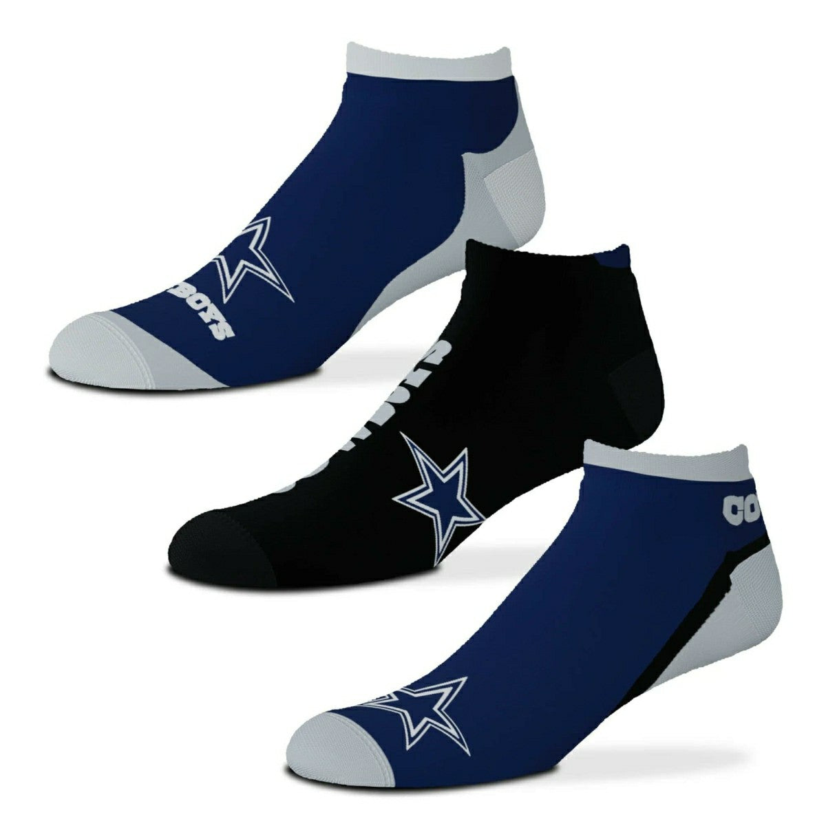 Dallas Cowboys No Show NFL Socks 3-Pack - Taass outlet