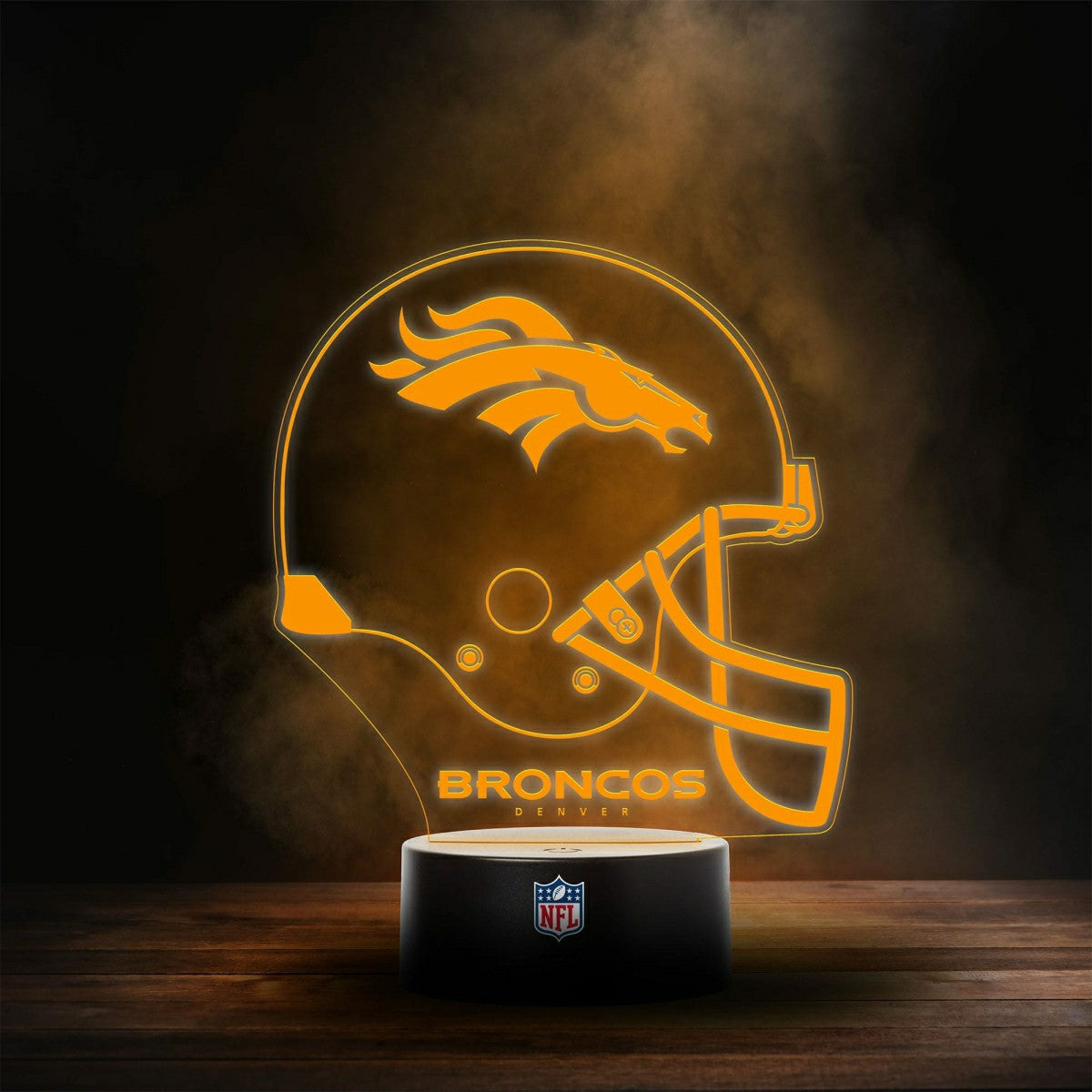 Denver Broncos NFL Helmet LED Sign - Taass on sale