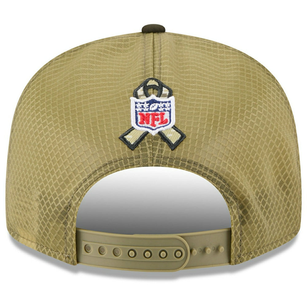 Denver Broncos 2025 NFL Salute to Service 9FIFTY Split Panel Trucker Snapback Cap Olive - Taass sale