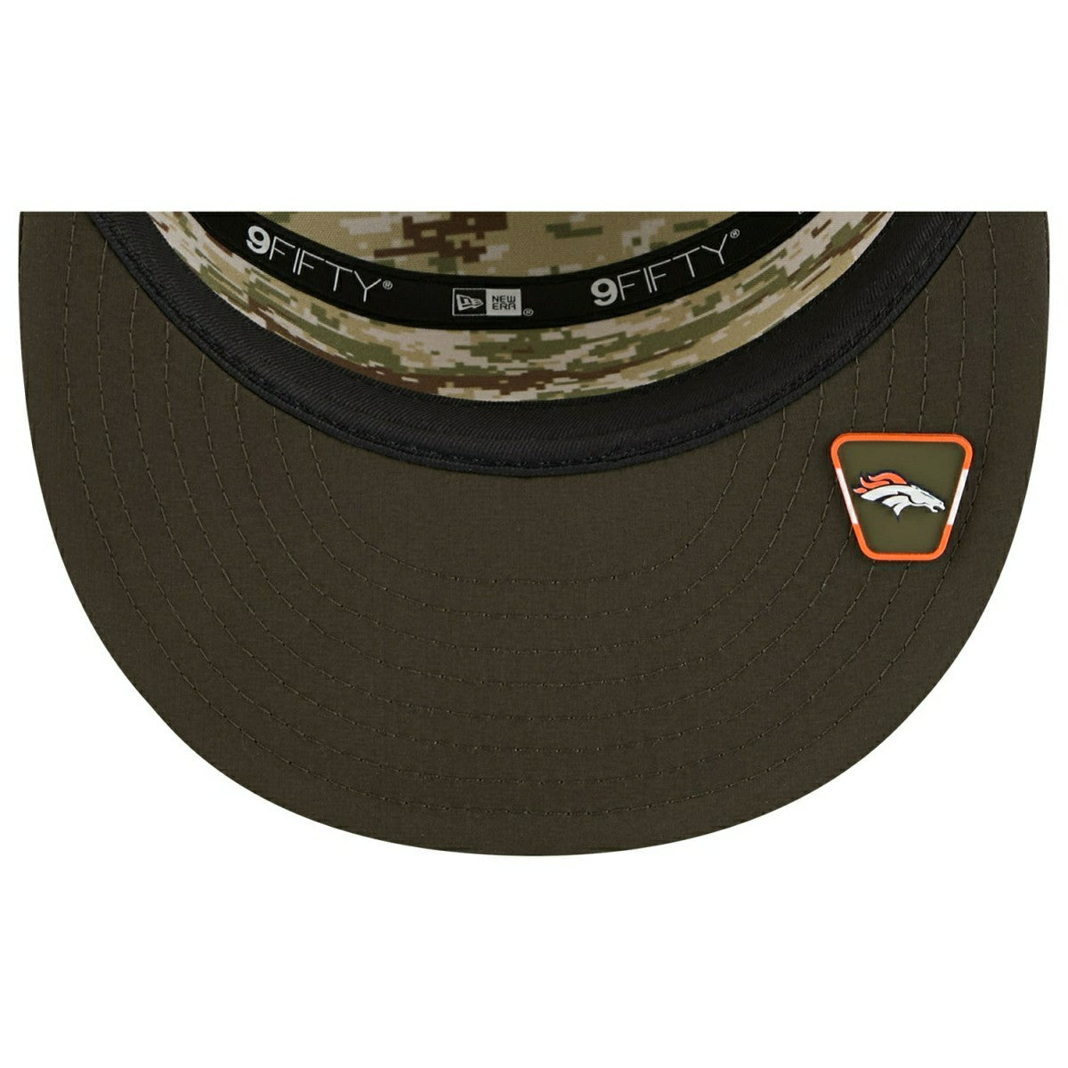 Denver Broncos 2025 NFL Salute to Service 9FIFTY Split Panel Trucker Snapback Cap Olive - Taass sale