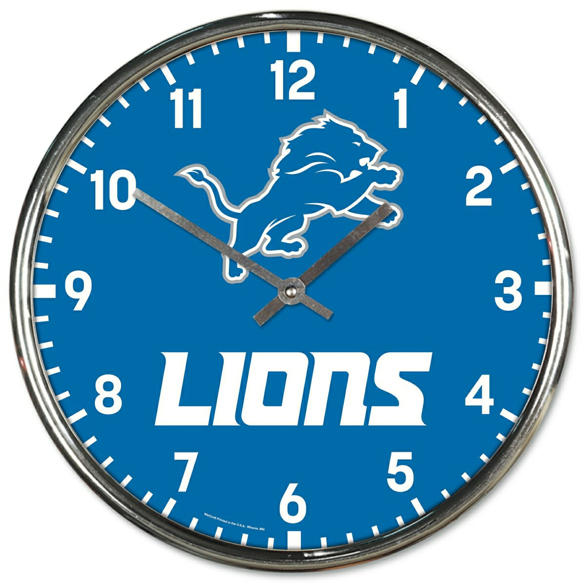Detroit Lions Chrome NFL Team Design Wall Clock - Taass on sale