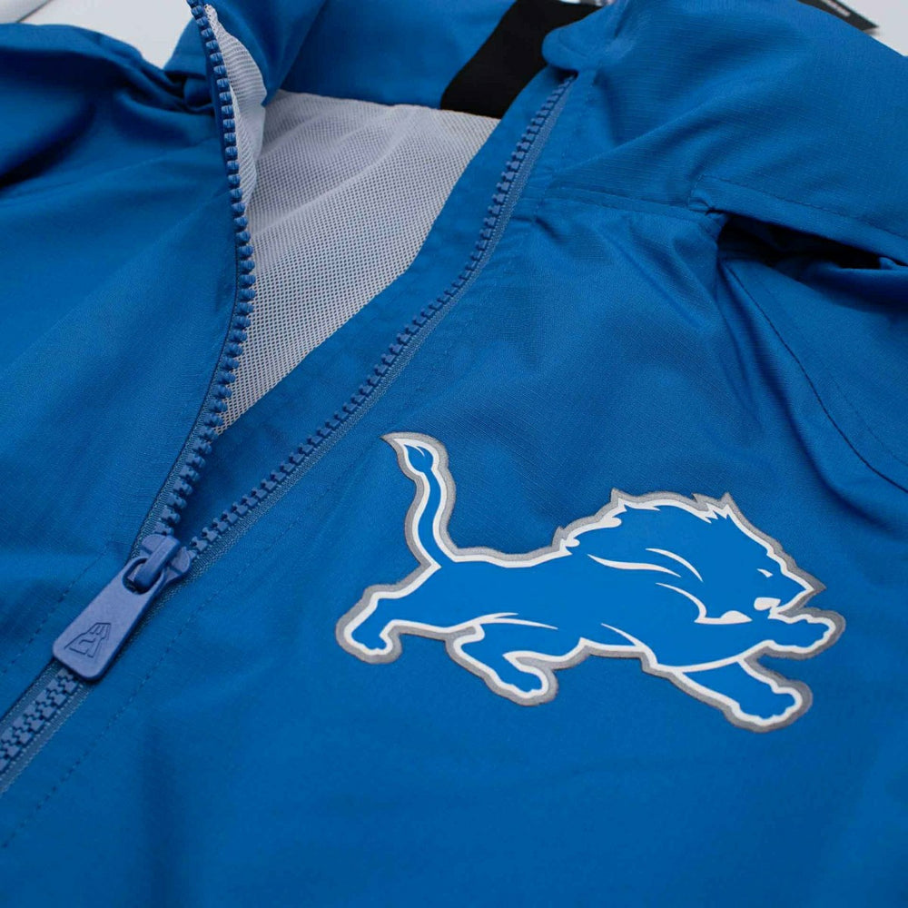Detroit Lions NFL Quarter Zip Windbreaker Jacket Blue - Taass Online