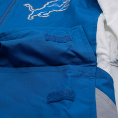 Detroit Lions NFL Quarter Zip Windbreaker Jacket Blue - Taass Online