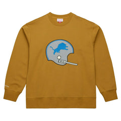 Detroit Lions Mitchell & Ness NFL Dusted Crew Pullover - Taass US