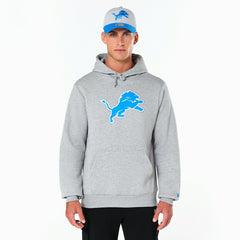 Detroit Lions Logo Hoodie New Era NFL Sweatshirt Grey - Taass on sale