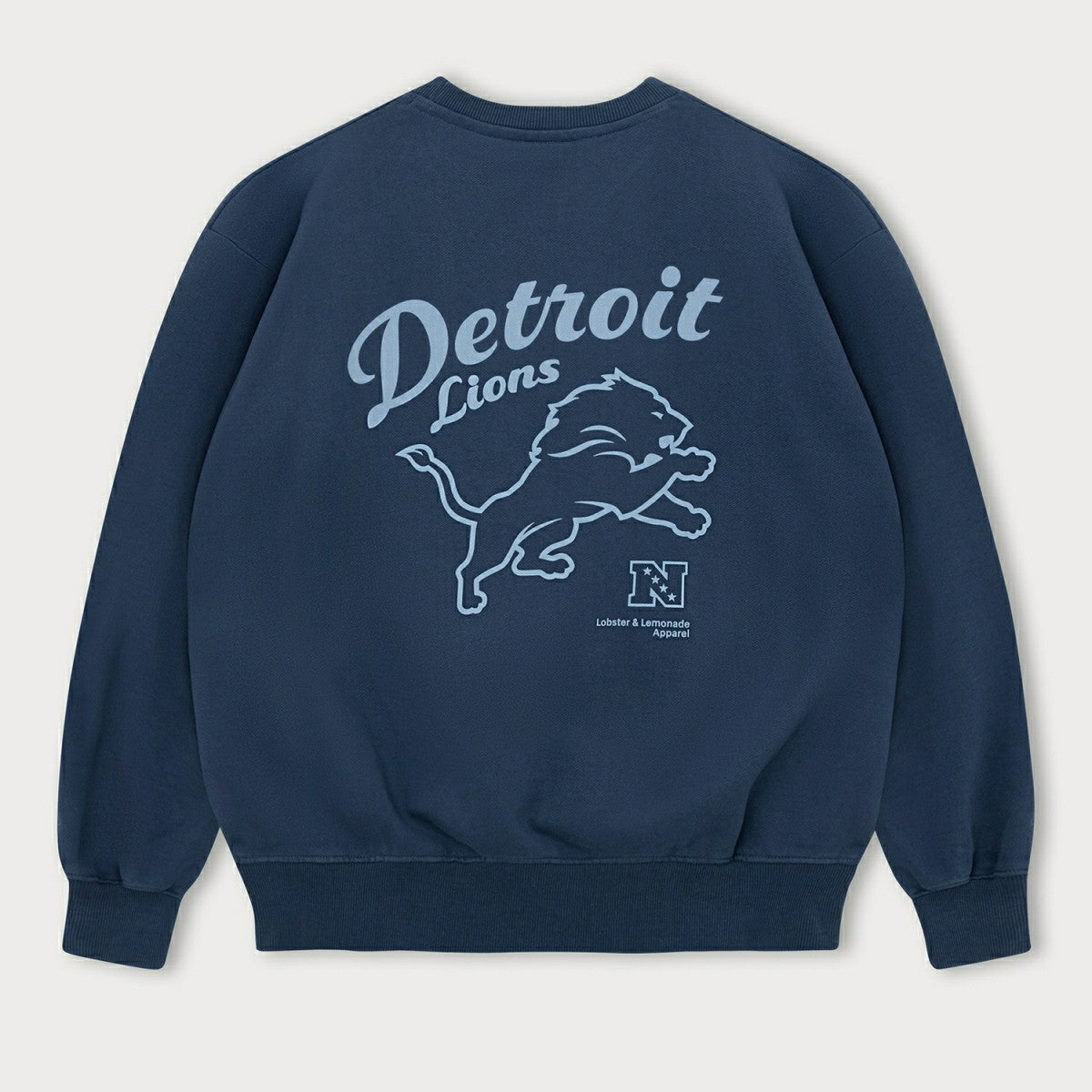 Detroit Lions L&L '96 Classics NFL Crew Sweater Navy - Taass for sale