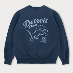 Detroit Lions L&L '96 Classics NFL Crew Sweater Navy - Taass for sale