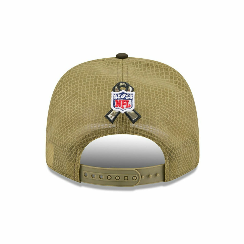 Detroit Lions 2025 NFL Salute to Service 9SEVENTY Trucker Snapback Cap Olive - Taass on sale