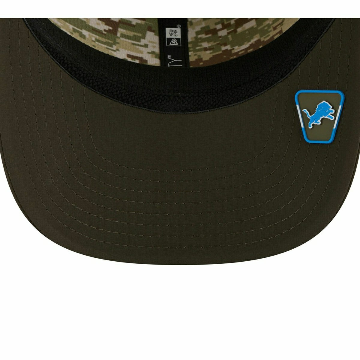 Detroit Lions 2025 NFL Salute to Service 9SEVENTY Trucker Snapback Cap Olive - Taass on sale