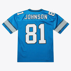 Calvin Johnson #81 Detroit Lions 2007 Authentic Throwback NFL Jersey Blue - Taass on sale