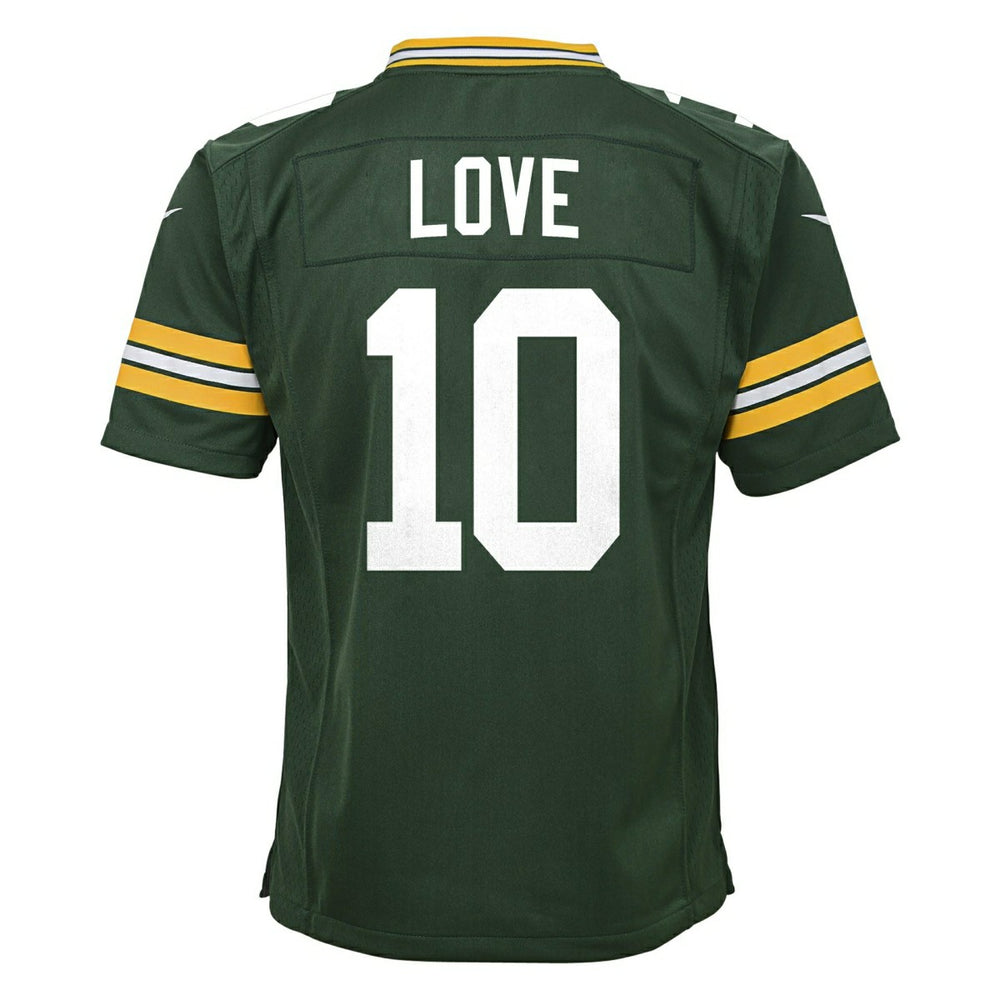 Jordan Love #10 Green Bay Packers Game NFL Jersey Green (YOUTH) - Taass US