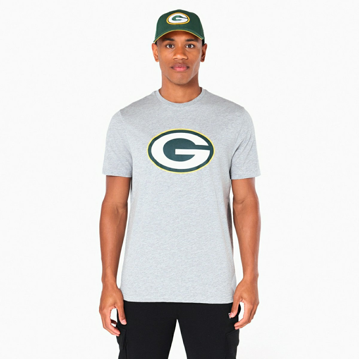 Green Bay Packers Team Logo New Era NFL T-Shirt Grey - Taass outlet