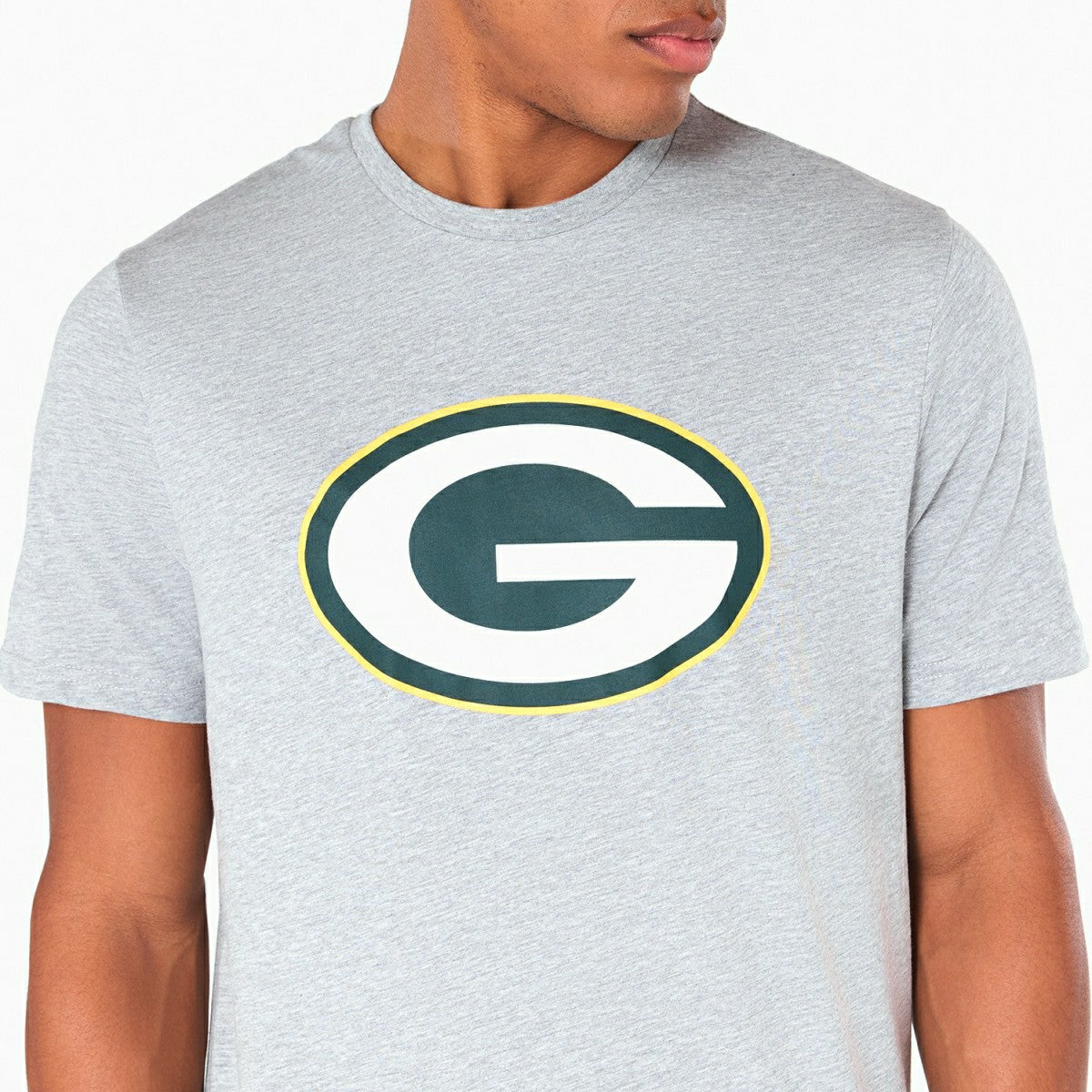 Green Bay Packers Team Logo New Era NFL T-Shirt Grey - Taass outlet