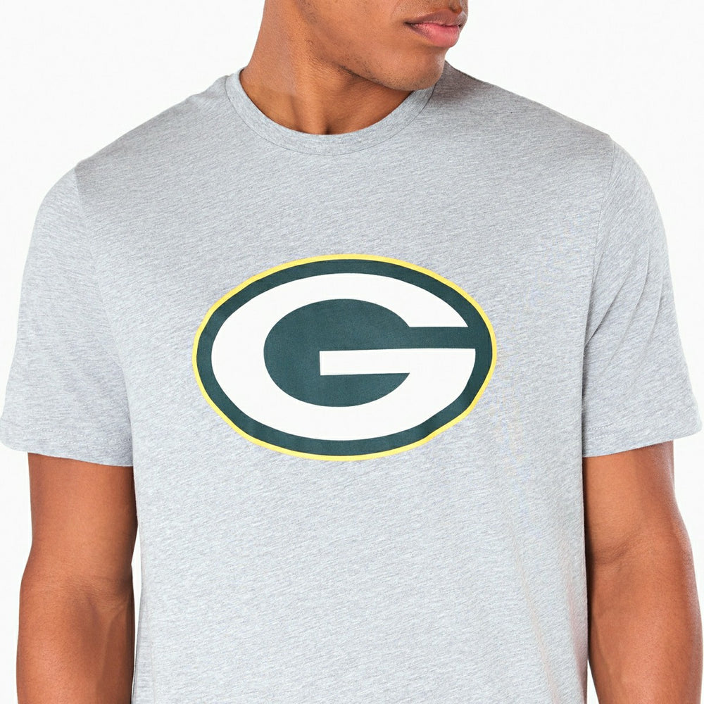 Green Bay Packers Team Logo New Era NFL T-Shirt Grey - Taass outlet