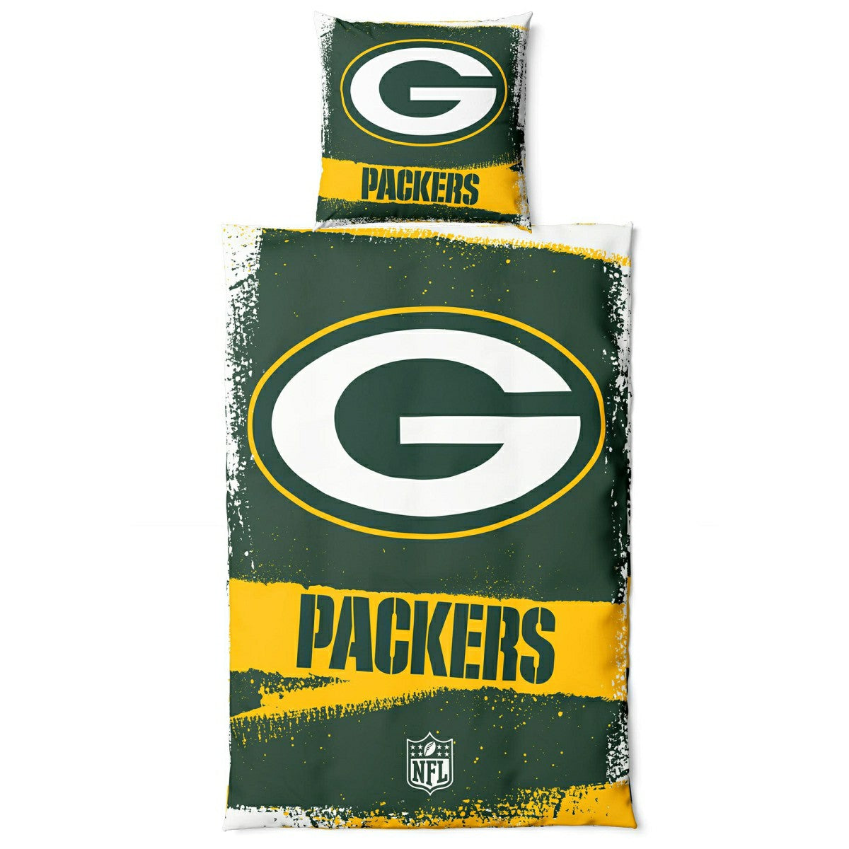 Green Bay Packers Raw NFL Bedding Set - Taass sale