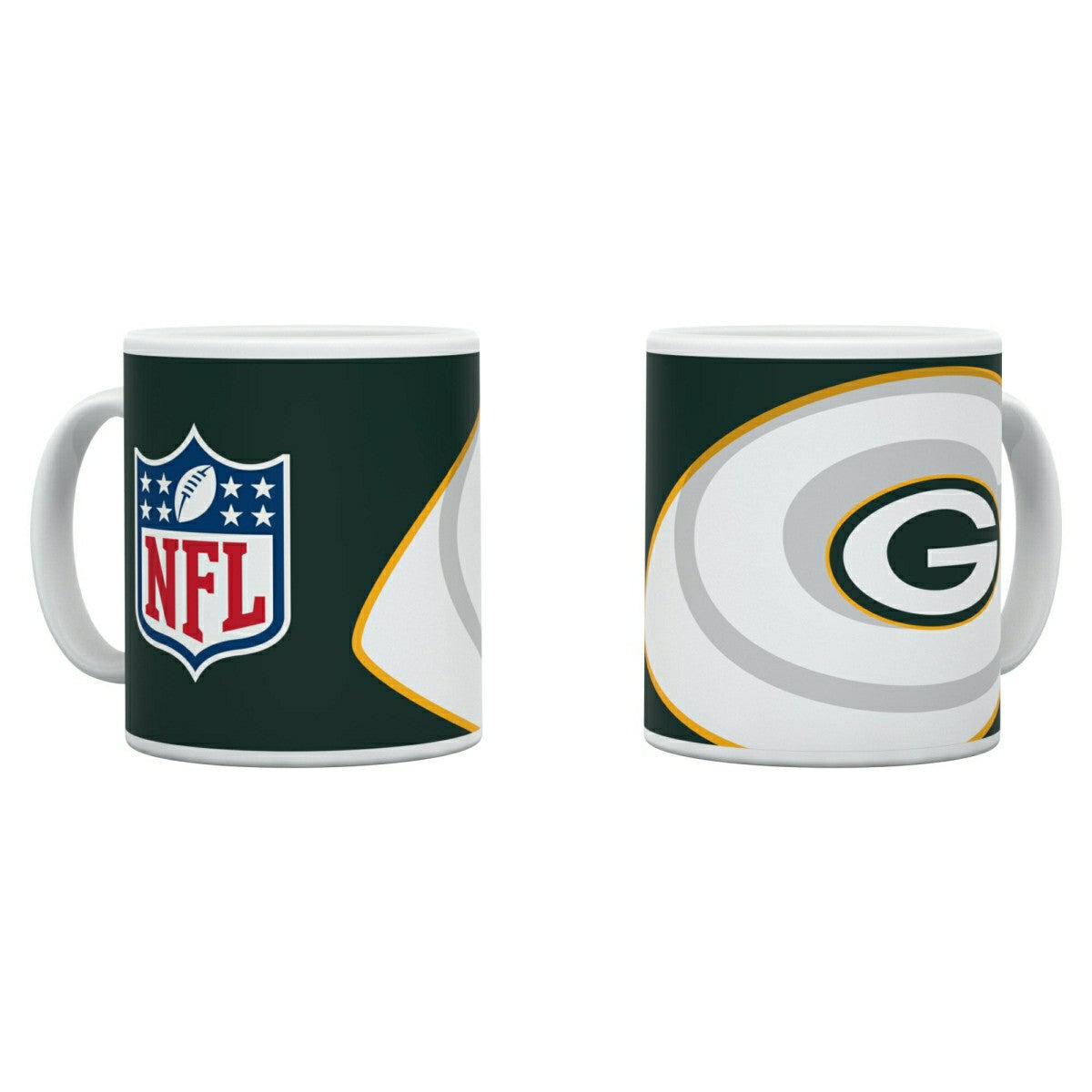 Green Bay Packers Shadow Logo & Shield NFL Mug (330 ml) - Taass discount