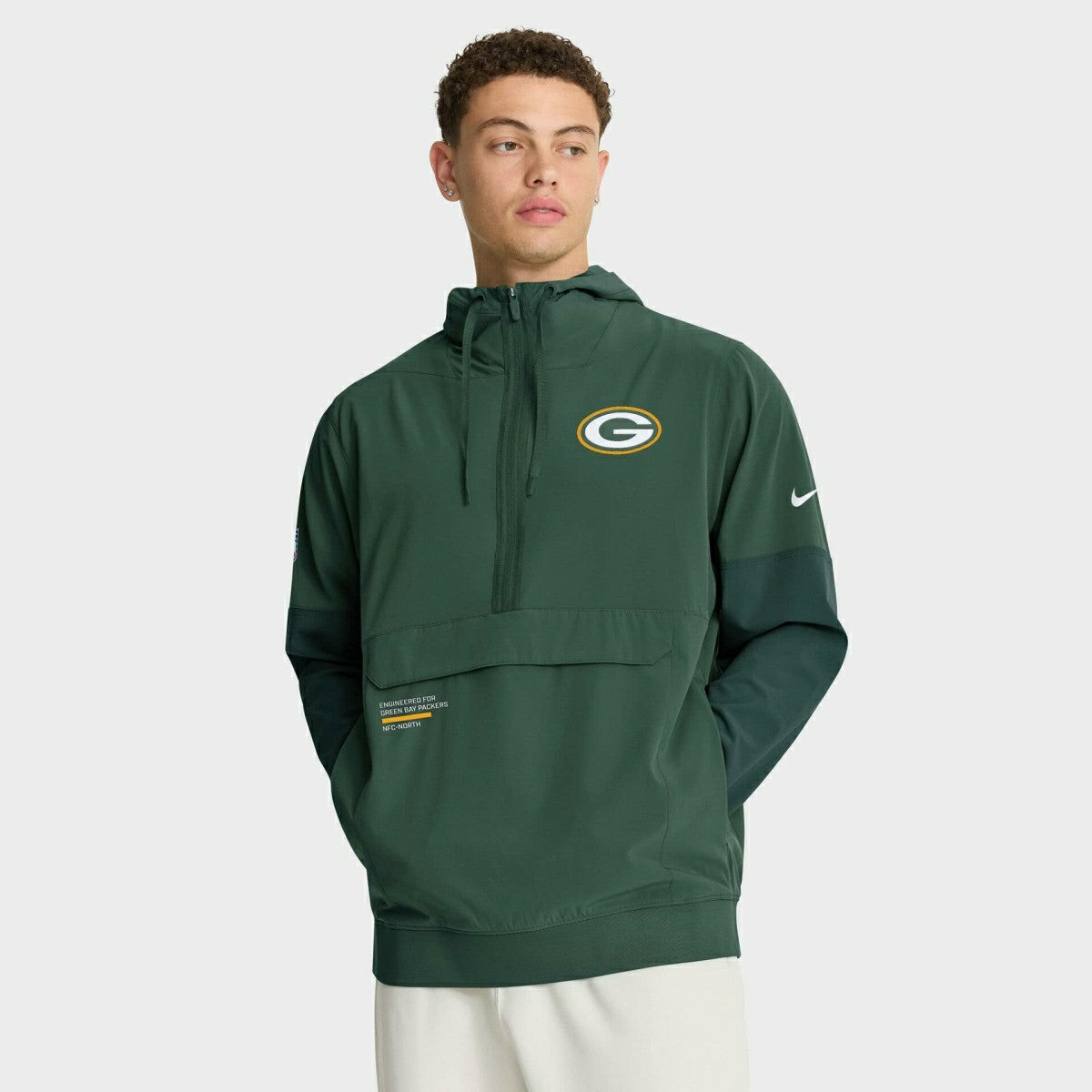 Green Bay Packers Nike Sideline Half-Zip Anorak NFL Jacke Green - Taass sale