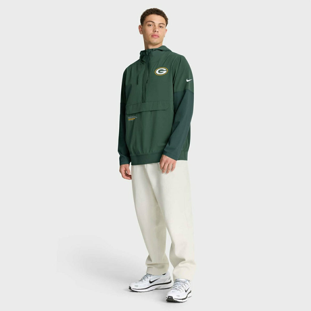 Green Bay Packers Nike Sideline Half-Zip Anorak NFL Jacke Green - Taass sale