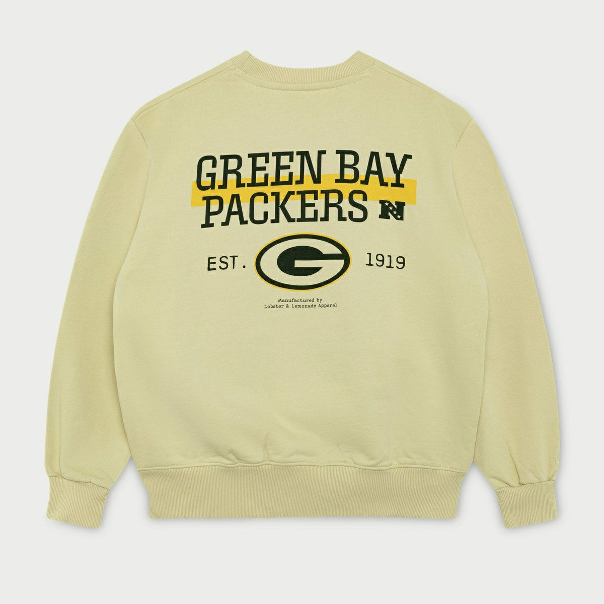 Green Bay Packers L&L '96 Classics NFL Crew Sweater Beige - Taass for sale