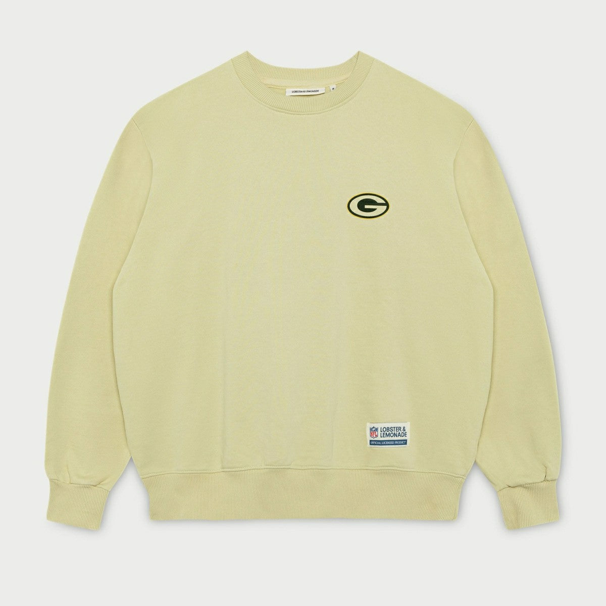 Green Bay Packers L&L '96 Classics NFL Crew Sweater Beige - Taass for sale