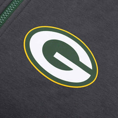 Green Bay Packers Playbook NFL Full-Zip Fleece Hoodie Anthracite - Taass US