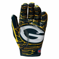 Green Bay Packers Wilson Stretch-Fit NFL Receivers Gloves - Taass on sale