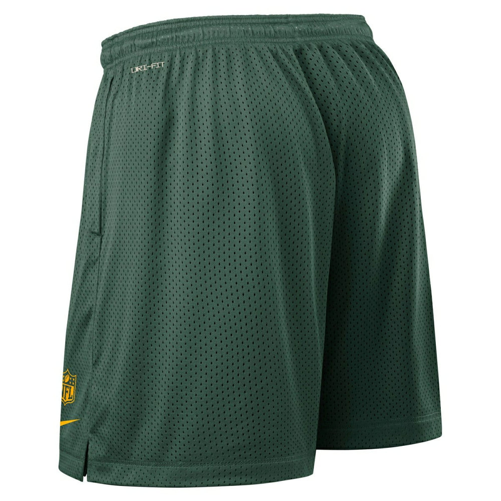 Green Bay Packers 2025 NFL Sideline Reversible Mesh Nike Dri-FIT Shorts Green - Taass for sale
