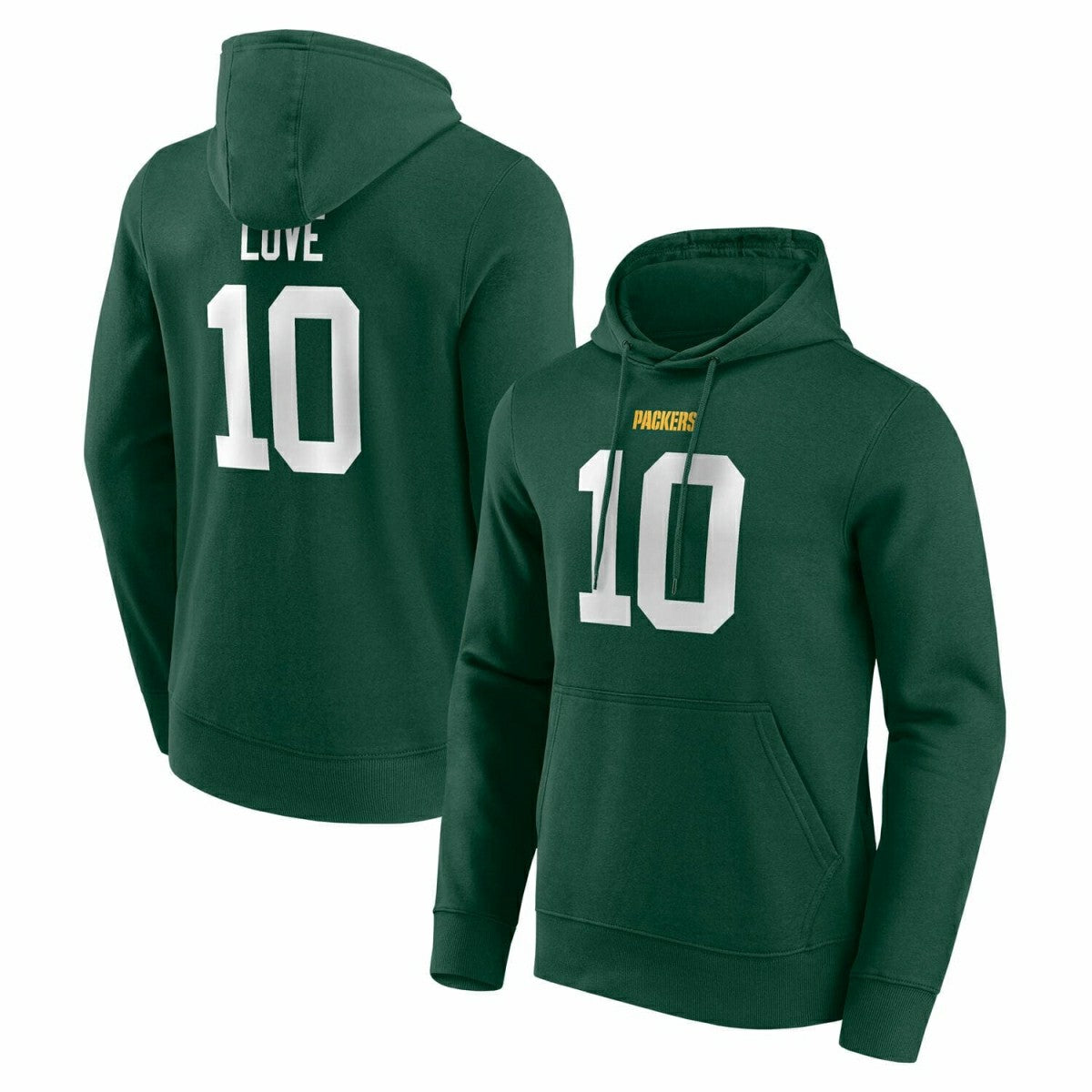 Jordan Love #10 Green Bay Packers Player NFL Hoodie Green - Taass Online