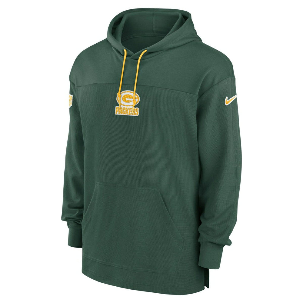 Green Bay Packers 2024 NFL On-Field Sideline Nike Jersey Hoodie Green - Taass Online