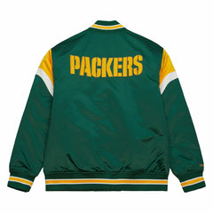 Green Bay Packers Mitchell & Ness Heavyweight Satin NFL Jacket - Taass for sale