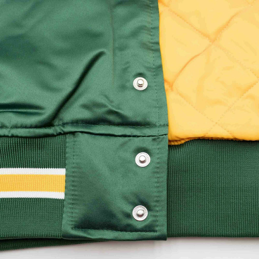 Green Bay Packers Mitchell & Ness Heavyweight Satin NFL Jacket - Taass for sale
