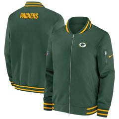 Green Bay Packers NFL Sideline Nike Coach Bomber Jacket - Taass outlet