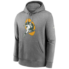 Green Bay Packers Rewind Logo Nike Club NFL Hoodie Gray - Taass on sale