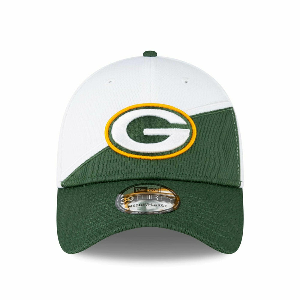 Green Bay Packers On Field 2023 NFL Sideline New Era 39THIRTY Flex Cap White - Taass for sale