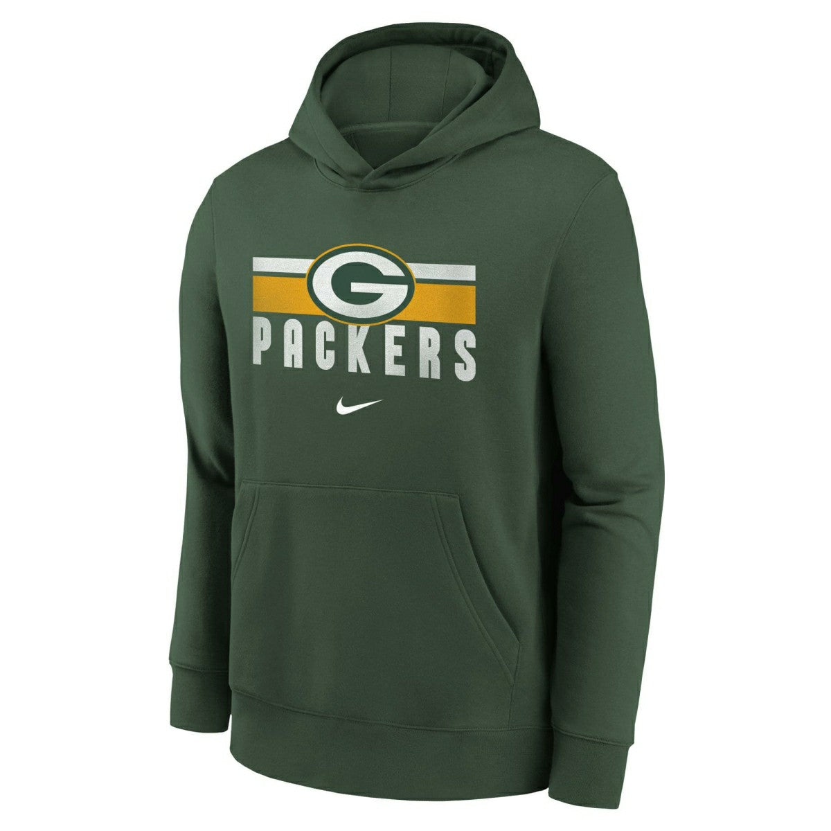 Green Bay Packers NFL Team Stripes Nike Club Hoodie (YOUTH) - Taass discount
