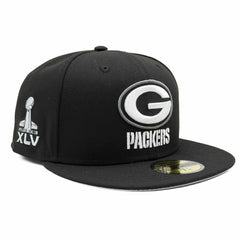 Green Bay Packers Super Bowl XLV New Era 59FIFTY Fitted NFL Cap Black - Taass outlet