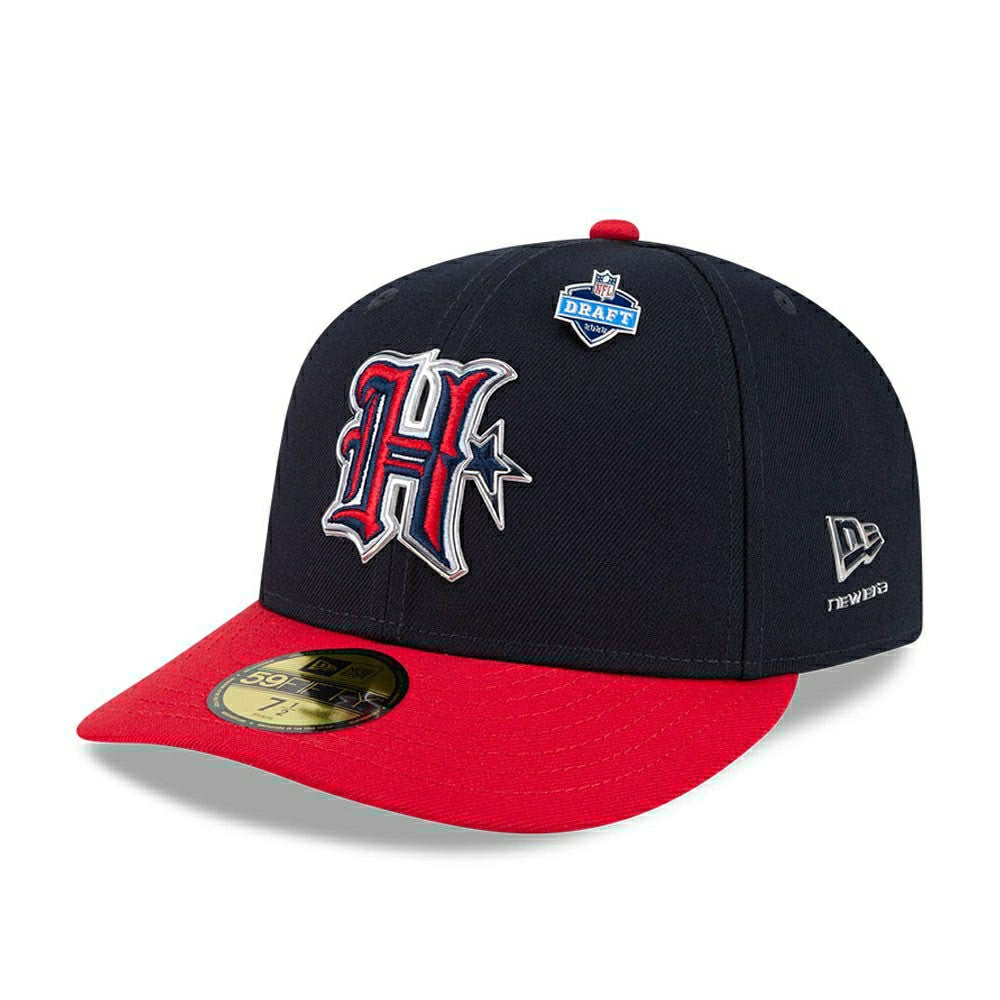 Houston Texans "H" 2026 NFL Draft Pre-Curved 59FIFTY Fitted Cap - Taass on sale