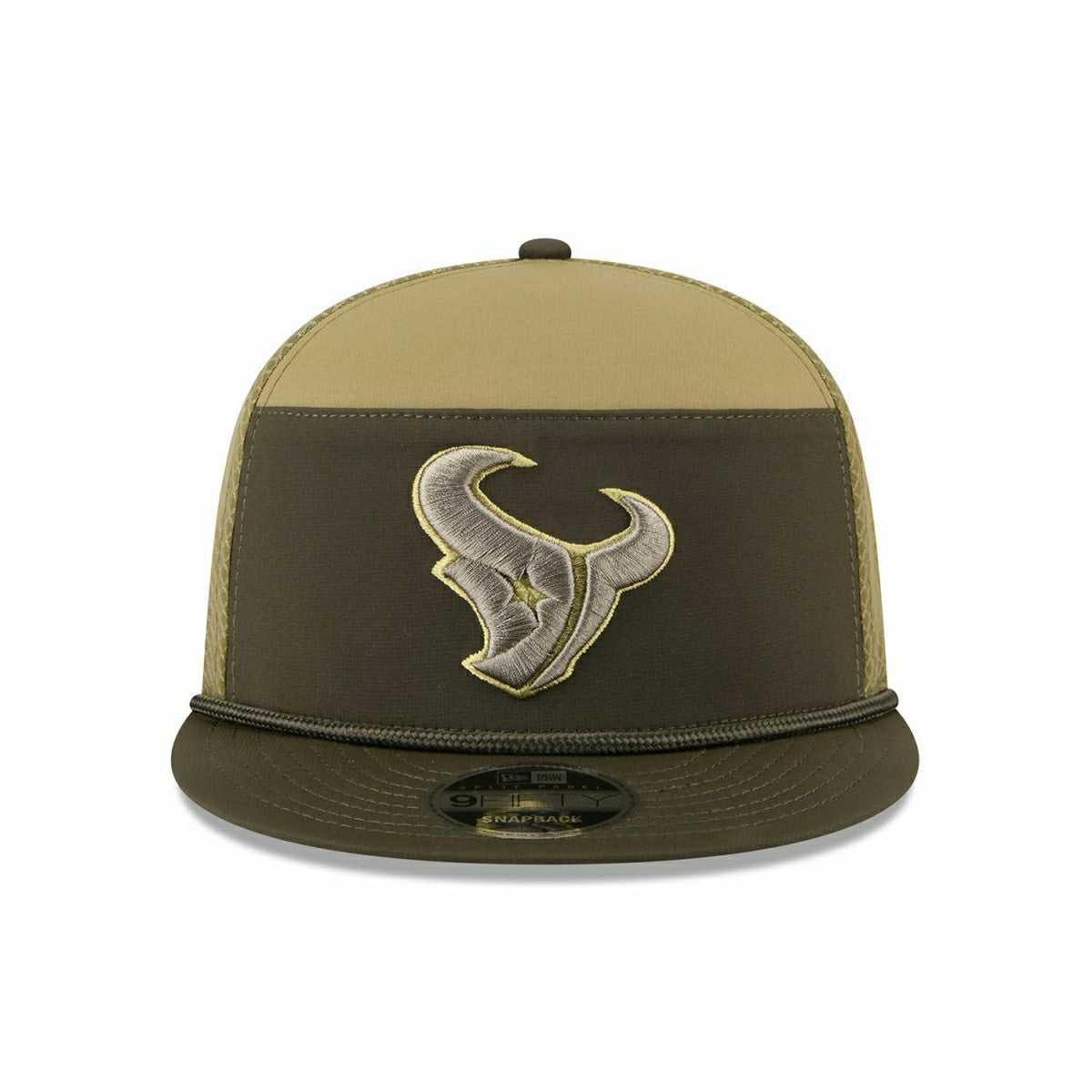 Houston Texans 2025 NFL Salute to Service 9FIFTY Split Panel Trucker Snapback Cap Olive - Taass discount