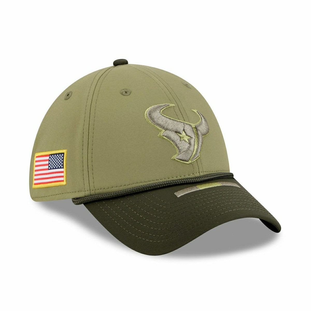 Houston Texans 2025 NFL Salute to Service 39THIRTY Flex Cap Olive - Taass US