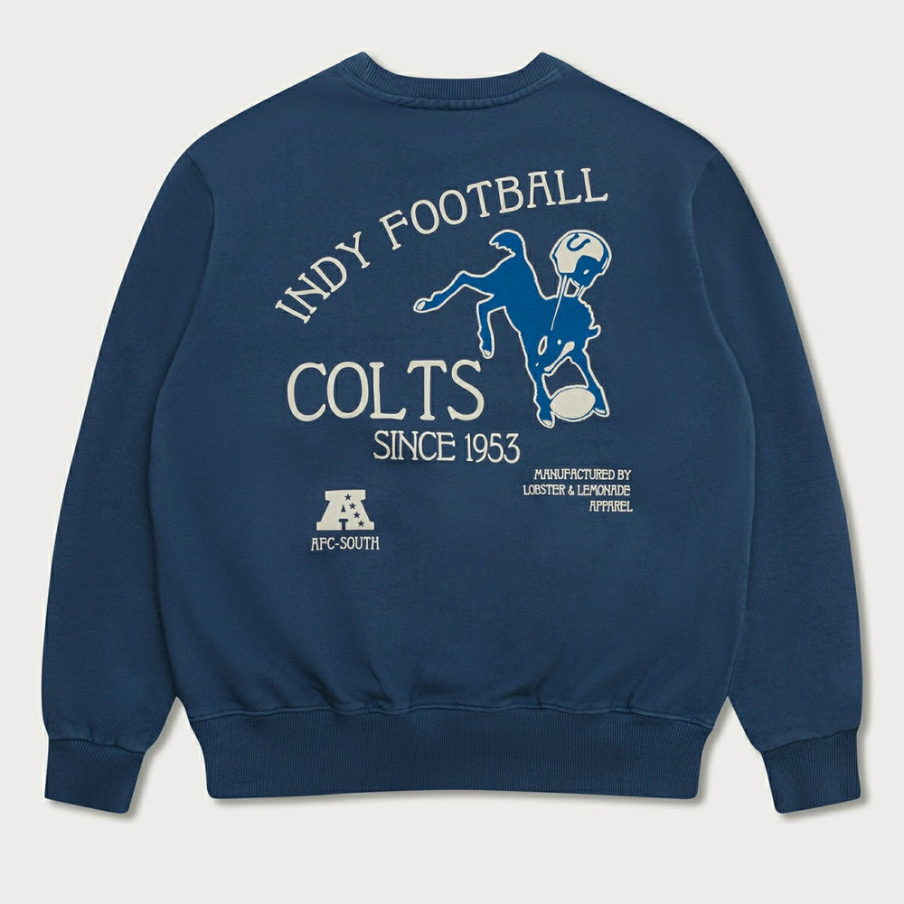 Indianapolis Colts L&L '96 Classics NFL Crew Sweater Blue - Taass US
