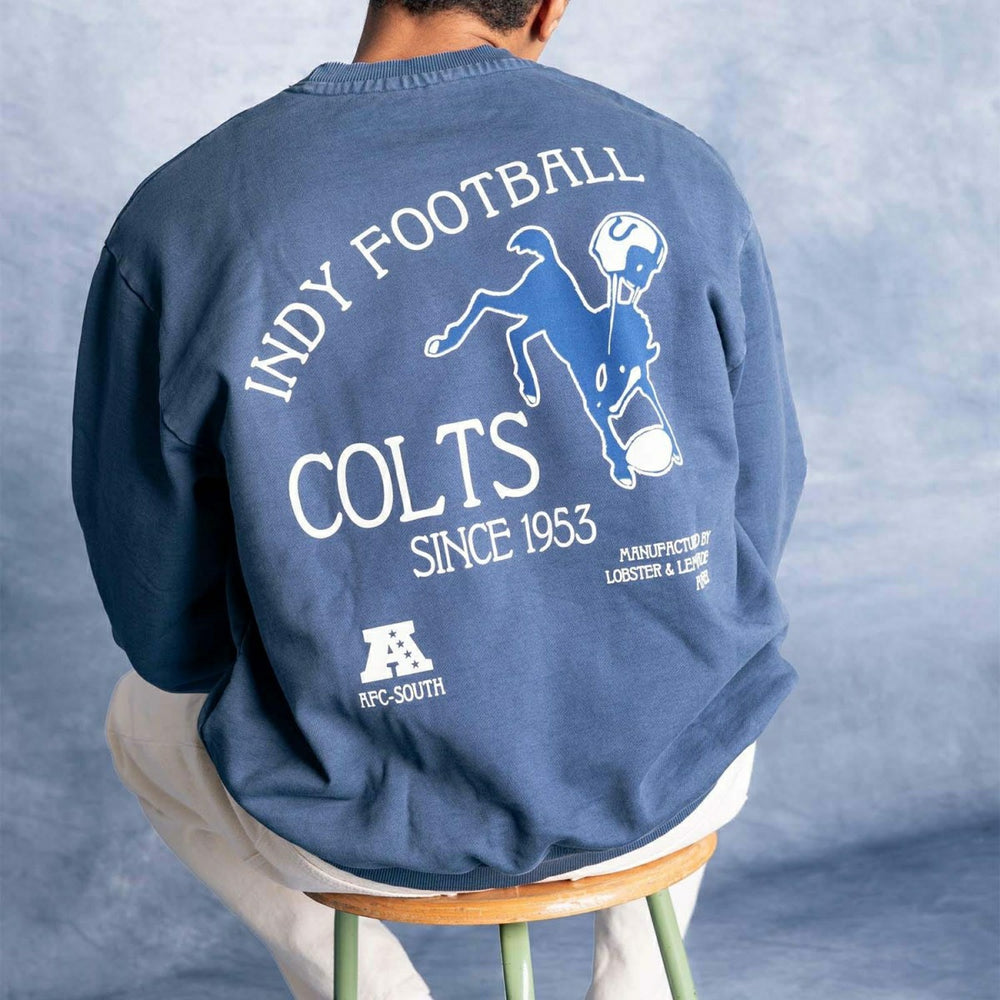 Indianapolis Colts L&L '96 Classics NFL Crew Sweater Blue - Taass US