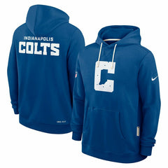 Indianapolis Colts 2025 NFL Sideline Standard Issue Hoodie Blue - Taass Online