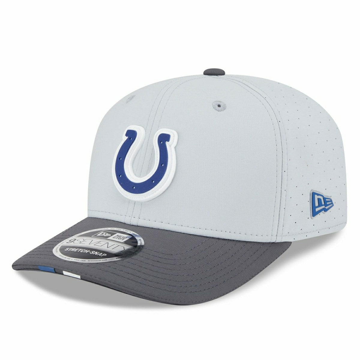 Indianapolis Colts 2025 NFL Training Camp New Era 9SEVENTY Stretch-Snap Cap CW Gray - Taass discount