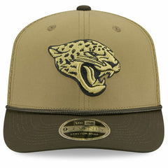 Jacksonville Jaguars 2025 NFL Salute to Service 9SEVENTY Trucker Snapback Cap Olive - Taass US