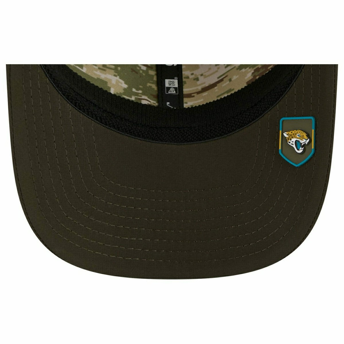 Jacksonville Jaguars 2025 NFL Salute to Service 9SEVENTY Trucker Snapback Cap Olive - Taass US