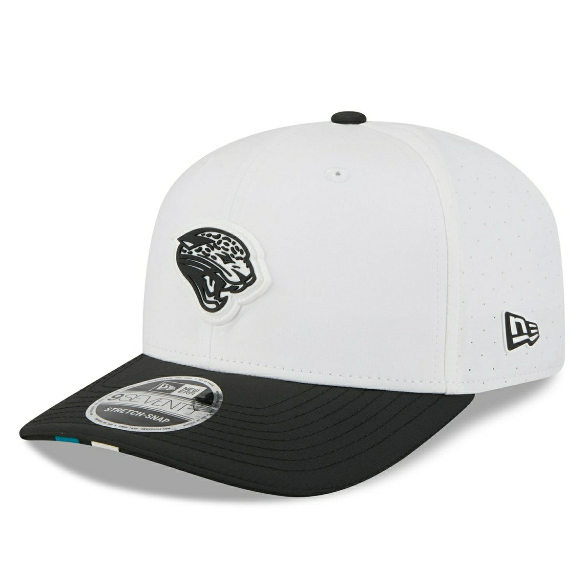 Jacksonville Jaguars 2025 NFL Training Camp New Era  9SEVENTY Stretch-Snap Cap OTC White - Taass on sale
